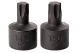 "T4550 • TORX® T45 & T50 BITS WITH 3/8" DRIVE: High-Quality Set for Secure Fastening in Torx® T45 and T50 Screws with 3/8" Drive Compatibility"