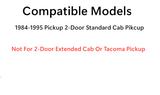Stationary Back Window Back Glass Compatible with Toyota Pickup 2-Door Standard Cab 1984-1995 Models (Not For Tacoma, or Extended Pickup)