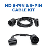 TOPDON HD 6-Pin & 9-Pin Cable Kit for Phoenix Max & Phoenix Smart Scanners | Heavy-Duty Vehicle Diagnostic Adapter Set | Supports 6-Pin & 9-Pin Sockets | Durable & Reliable