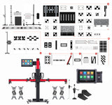 Autel IA900LDWT All-Systems ADAS Calibration & Wheel Alignment System with MaxiSYS Ultra Tablet, LDW Targets, Radar Expansion Package & Full ADAS Coverage