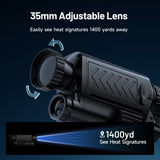 TS005 Advanced Thermal Monocular – 35mm Adjustable Lens, 384x288 IR Resolution, Extended-Range Detection for Wildlife, Search & Rescue, and Outdoor Professionals