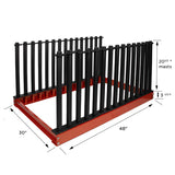 Windshield Rack 14-Slot Heavy Duty WR-14 – Powder Coated Steel, Holds Up to 14 Windshields, High-Density Foam & Rubber Padding, Solid Rubber Locks, Mountable to Vans & Trucks, 48” x 30” x 24”, 90mm Base Height, 52cm Masts Height