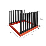 Windshield Rack 9-Slot Heavy Duty WR-9 – Powder Coated Steel, Holds Up to 9 Windshields, High-Density Foam & Rubber Padding, Solid Rubber Locks, Mountable to Vans & Truck Beds, 30” x 30” x 24”, 90mm Base Height, 52cm Masts Height