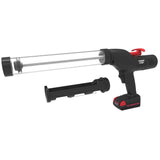 Powerpush by Meritool 20V Cordless Caulking Gun 10 Oz Cartridge & 600ml Sausage Pack Adhesive Sealant Dispenser Battery Powered Professional Tool SKU: 5026-610