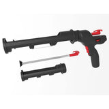 Powerpush by Meritool 9026-1029 12V Cordless Single Component Adhesive & Sealant Dispensing Gun for 10 oz & 29 oz Quart Cartridges, 450 lb Battery Powered Caulk, Silicone, Urethane & Industrial Adhesive Applicator | SKU: 9026-1029