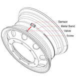 Autel CVS-A01 Programmable Commercial Vehicle TPMS Sensor with Metal Strap for 14-24.5 Inch Rims 433MHz - 300170