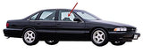 Passenger Right Side Front Door Window Door Glass Compatible with Oldsmobile Custom Cruiser 1991-1992 Models/Chevrolet Impala SS 1994-1996 Models