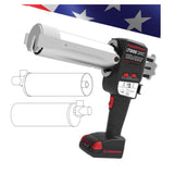 Powerpush by Meritool 7000 Series 20V Cordless Coaxial Dispenser 380ml 10:1 Ratio Two Component Adhesive Sealant Applicator Professional Battery Powered Tool SKU: 7000-380C-101-20V-US
