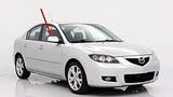 Passenger Right Side Front Door Window Door Glass Compatible with Mazda 3 2004-2009 Models