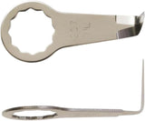 Fein L-Shaped Cutting Blade for Precision Work - Serrated Design for Smooth, Clean Cuts on Cordless MultiMaster Tools, 1" Blade Length, 2-Pack - 63903207012