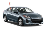 Passenger Right Side Rear Door Window Door Glass Compatible with Mazda 3 4 Door Sedan 2010-2013 Models