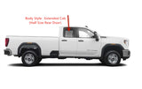Passenger Right Side Rear Door Window Door Glass Compatible with Chevrolet Silverado/GMC Sierra 2500/3500 4 Door Extended Cab Pickup (Half Size Rear Door) 2020-2022 Models