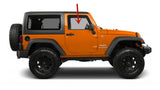 Passenger Right Side Front Door Window Door Glass Compatible with Jeep Wrangler 2007-2017 Models/ Wrangler JK 2018 Models