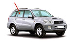 Passenger Right Side Rear Door Window Door Glass Compatible with Toyota RAV4 2001-2005 Models