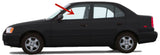 Driver Left Side Front Door Window Door Glass Compatible with Hyundai Accent/Dodge Verna 2000-2005 4 Door Models