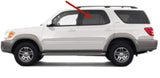 Driver Left Side Rear Door Window Door Glass Compatible with Toyota Sequoia 2001-2007 Models