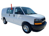 Stationary Passenger Right Side Front Hinged Door Window Door Glass Compatible with GMC Savana/Chevrolet Express 2003-2022 Models