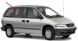 Passenger Right Side Rear Sliding Door Window Door Glass Compatible with Chrysler Voyager/Grand Voyager/Town & Country/Dodge Caravan/Grand Caravan/Plymouth Voyager/Grand Voyager 1996-2000 Models