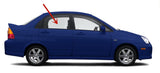 Passenger Right Side Rear Door Window Door Glass Compatible with Suzuki Aerio 4 Door Sedan 2002-2007