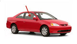 Passenger Right Side Door Window Door Glass Compatible with Honda Civic 2 Door Coupe 2001-2005 Models