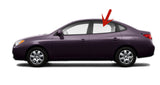 Driver Left Side Rear Door Window Door Glass Compatible with Hyundai Elantra 4 Door Sedan 2007-2010 Models