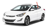 Driver Left Side Rear Door Window Door Glass Compatible with Hyundai Elantra 4 Door Sedan 2011-2016 Models