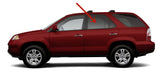 Driver Left Side Rear Door Window Door Glass Compatible with Acura MDX 2001-2006 Models