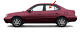 Driver Left Side Rear Door Window Door Glass Compatible with Hyundai Elantra 4 Door Sedan 2001-2006 Models