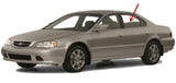 Driver Left Side Rear Door Window Door Glass Compatible with Acura 3.2TL 1999-2002 Models / TL 2003 Models