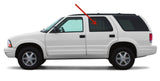 Driver Left Side Rear Door Window Door Glass Compatible with Chevrolet Blazer 1995-2005 4 Door Models