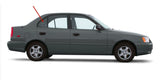 Passenger Right Side Rear Vent Window Vent Glass Compatible with Hyundai Accent 4 Door Sedan 1995-1999 Models