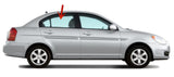 Passenger Right Side Rear Door Window Door Glass Compatible with Hyundai Accent 4 Door Sedan 2006-2011 Models