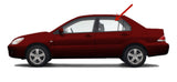 Driver Left Side Rear Door Window Door Glass Compatible with Mitsubishi Lancer 4 Door Sedan 2002-2007 Models