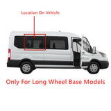 Tempered Passenger Right Side Quarter Window Quarter Glass Compatible with Ford Transit Long Wheel Base Mid-Roof & High-Roof Van Models (Not For Low-Roof)
