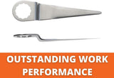 Fein Straight Cutting Blade for Precision Work - Z-Bend Design for Smooth, Clean Cuts on Various Materials, 4-3/4" Overall Length, 2-1/4" Blade Length, 2-Pack - 63903216017