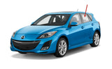 Driver Left Side Rear Door Window Door Glass Compatible with Mazda 3 4 Door Hatchback 2010-2013 Models