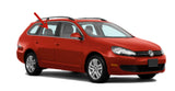 Passenger Right Side Rear Door Window Door Glass Compatible with Volkswagen Jetta 4 Door Wagon 2008-2014 Models