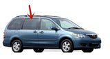 Passenger Right Side Rear Cargo Door Glass Door Window Compatible with Mazda MPV 2000-2006 Models