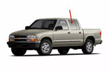 Driver Left Side Rear Door Window Door Glass Compatible with Chevrolet S10 Pickup/GMC Sonoma Pickup 4 Door Crew Cab 2001-2005 Models