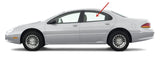 Driver Left Side Rear Door Window Door Glass Compatible with Chrysler Concorde 4 Door Sedan 1993-1996 Models