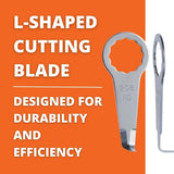 Fein L-Shaped Cutting Blade for Precision Work - Serrated Design for Smooth, Clean Cuts on Cordless MultiMaster Tools, 3/4" Blade Length, 2-Pack - 63903208010