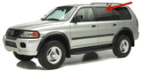 Driver Left Side Rear Door Window Door Glass Compatible with Mitsubishi Montero Sport 1997-2007 Models