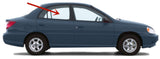 Passenger Right Side Rear Door Window Door Glass Compatible with Kia Rio 4 Door Sedan 2001-2005 Models