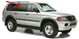 Passenger Right Side Rear Door Window Door Glass Compatible with Mitsubishi Montero Sport 1997-2007 Models