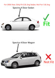 Tempered Driver Left Side Rear Door Window Door Glass Compatible with Kia Spectra 4 Door Sedan 2005-2009 Models (Also Fit 2004 Spectra 2.0L ENG Sedan)