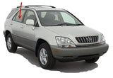 Passenger Right Side Rear Door Window Door Glass Compatible with Lexus RX300 1999-2003 Models