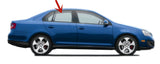 Passenger Right Side Rear Door Window Door Glass Compatible with Volkswagen Jetta 2006-2010 / Jetta (New) 2005 / GLI 2008-2010 4 Door Sedan Models