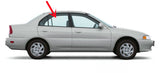 Passenger Right Side Rear Door Window Door Glass Compatible with Mitsubishi Mirage 4 Door Sedan 1997-2001 Models