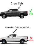 Driver Left Side Rear Door Window Door Glass Compatible with Ford F150 Pickup 4 Door Crew Cab 2009-2014 Models