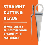 Fein Straight Cutting Blade for Precision Work - Z-Bend Design for Smooth, Clean Cuts on Various Materials, 4-3/4" Overall Length, 2-1/4" Blade Length, 2-Pack - 63903216017